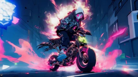 Skeleton Riding a Bike Live Wallpaper - Free Live Wallpaper