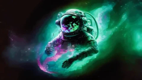 Astronaut in Space - Free Live Wallpaper