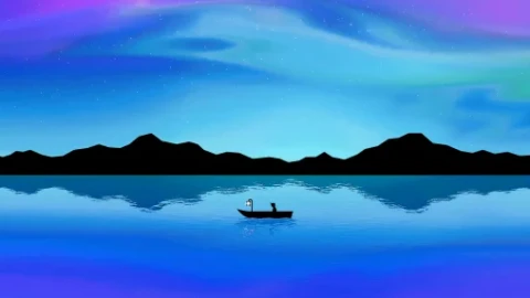 Minimal Lake Landscape Live Wallpaper - Free Live Wallpaper