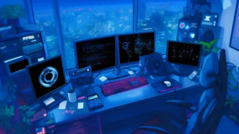 Hacker Station Live Wallpaper - Free Live Wallpaper