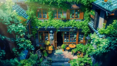 Ghibli Lofi Coffee Live Walpaper - Free Live Wallpaper