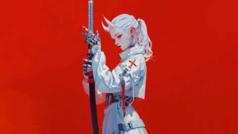 Cyber Oni Samurai Live Wallpaper - Free Live Wallpaper