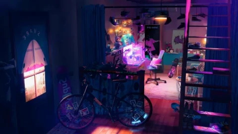 Lofi Room Neon Lights Live Wallpaper - Free Live Wallpaper