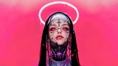 Holy Cyber Nun Live Wallpaper - Free Live Wallpaper