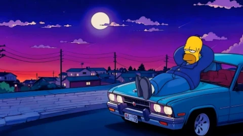 Homer Lofi Live Wallpaper - Free Live Wallpaper