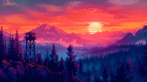Firewatch Tower Live Wallpaper - Free Live Wallpaper