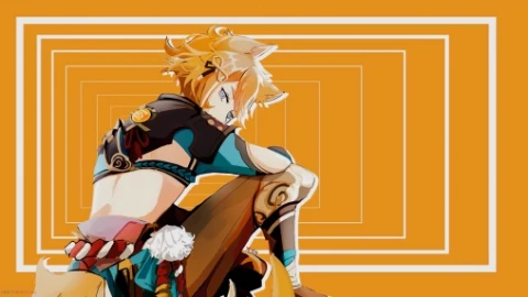Genshin Impact - Gorou Orange Void Live Wallpaper - Free Live Wallpaper
