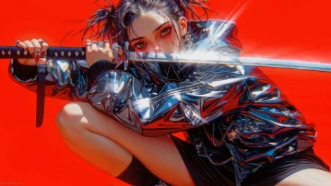 Katana Silver Girl Live Wallpaper - Free Live Wallpaper