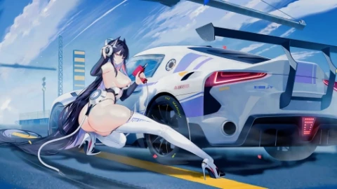 Azure Lane Race Car Live Wallpaper - Free Live Wallpaper