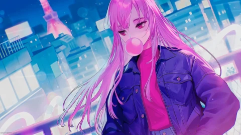 Mori Calliope Lofi Live Wallpaper - Free Live Wallpaper