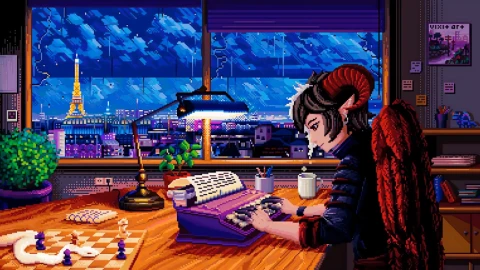 Devil in Paris Pixel Live Wallpaper - Free Live Wallpaper