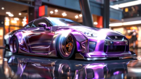 Violet Nissan GTR Live Wallpaper - Free Live Wallpaper