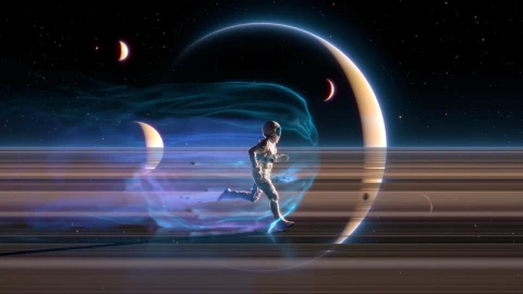 Running On The Rings Of Saturn Live Wallpaper - Free Live Wallpaper