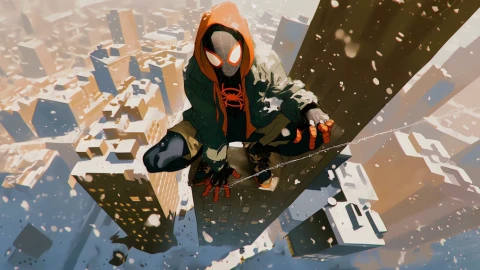 Spider Man: Miles Morales Snow Day Live Wallpaper - Free Live Wallpaper
