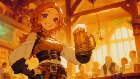 Cute Tavern Maid Live Wallpaper - Free Live Wallpaper