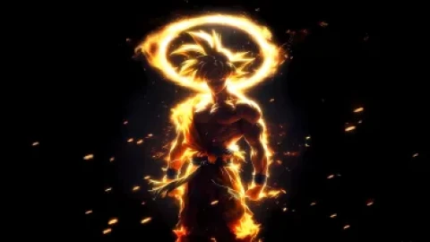 Goku and Fire Circle Live Wallpaper - Free Live Wallpaper