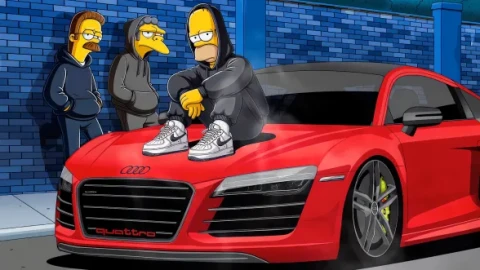 Simpsons - Audi Quattro Live Wallpaper - Free Live Wallpaper
