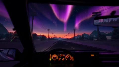 Northern Lights Drive Live Wallpaper - Free Live Wallpaper