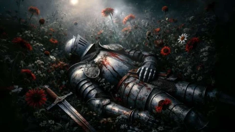 Fallen Knight - Flower Field Aftermath Live Wallpaper - Free Live Wallpaper