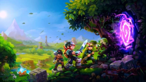 Hytale Adventure - Fantasy Portal & Heroes 4K Live Wallpaper - Free Live Wallpaper