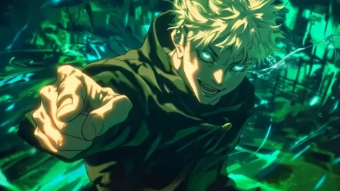 Gojo Pointing Intense Energy - Free Live Wallpaper