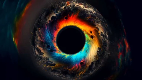 Abstract Colorful Black Hole - Cosmic Vortex 4K Live Wallpaper - Free Live Wallpaper