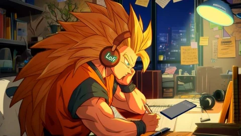 Goku with Lofi Vibes Live Wallpaper - Free Live Wallpaper