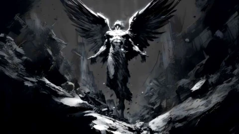 Fallen Angel in the Ruins Live Wallpaper - Free Live Wallpaper