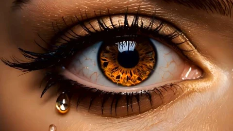 Golden Eye Teardrop Closeup Live Wallpaper - Free Live Wallpaper