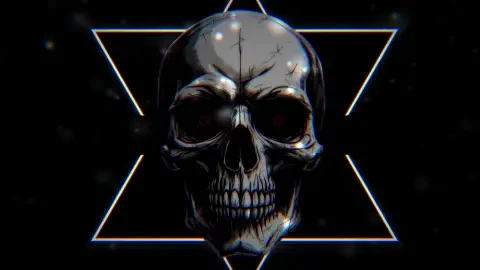 Neon Metallic Skull Live Wallpaper - Free Live Wallpaper