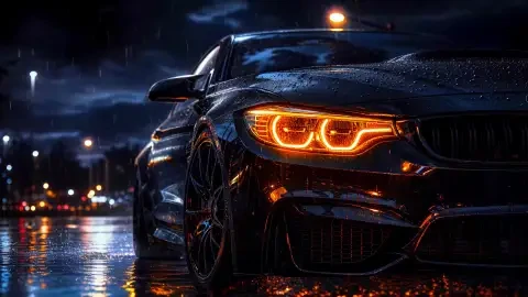 Neon Rain Car Live Wallpaper - Free Live Wallpaper