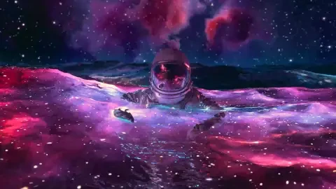 Astronaut floating in space - Free Live Wallpaper