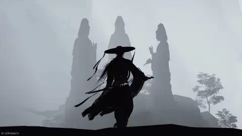 Wanderer and Misty Statues Live Wallpaper - Free Live Wallpaper