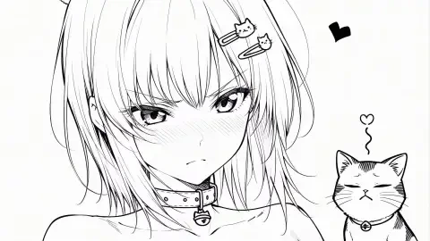 Anime Girl x Cat🐾 - Free Live Wallpaper