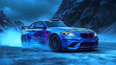 Bmw M2 Snow Drift Live Wallpaper - Free Live Wallpaper