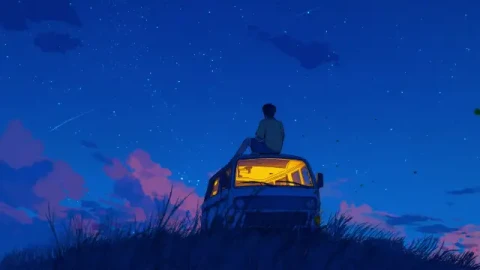 Lofi Stargazing Live Wallpaper - Free Live Wallpaper