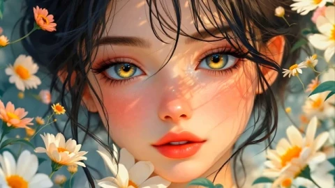 Anime Girl Daisy Eyes Live Wallpaper - Free Live Wallpaper