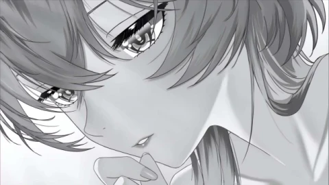 Anime Girl Monochrome Closeup Art 4K Live Wallpaper - Free Live Wallpaper