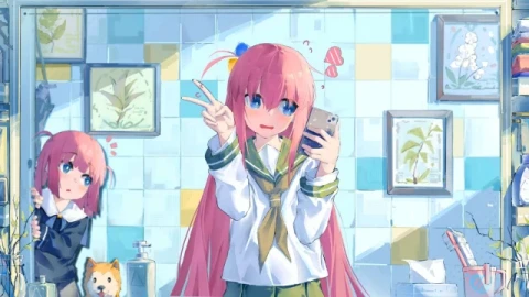 Bocchi The Rock Anime Selfie Live Wallpaper - Free Live Wallpaper