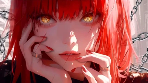 Chainsaw Man - Makima Red Aesthetic 4K Wallpaper - Free Live Wallpaper