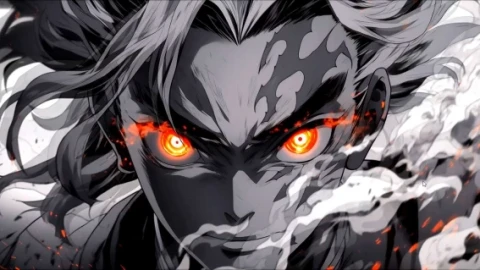 Demon Slayer - Rengoku Monochrome Live Wallpaper - Free Live Wallpaper
