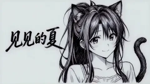 Ink Sketch: Cat Girl Live Wallpaper - Free Live Wallpaper