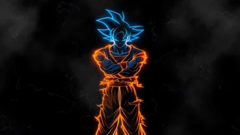 Goku Neon Aura Dragon Ball Live Wallpaper - Free Live Wallpaper