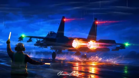 J 15 Flying Shark Night Carrier Launch Live Wallpaper - Free Live Wallpaper