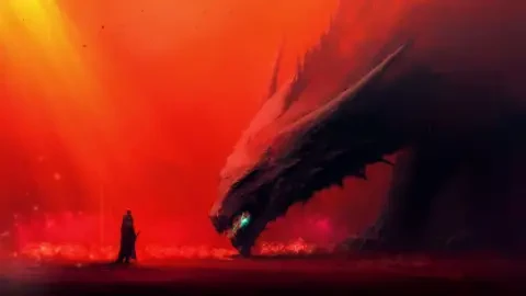 Giant Dragon Shadow Warrior Scene Live Wallpaper - Free Live Wallpaper