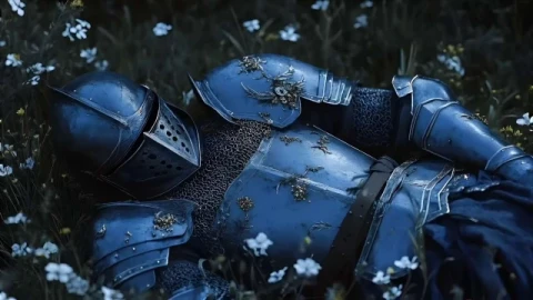 Knight in Wildflower Field Live Wallpaper - Free Live Wallpaper