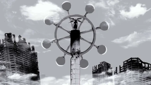 Mahoraga Jujutsu Kaisen Monochrome Wheel Live Wallpaper - Free Live Wallpaper