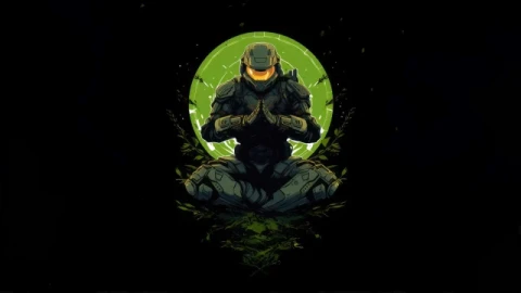 Master Chief Zen Minimal Art Live Wallpaper - Free Live Wallpaper
