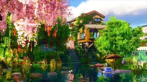 Minecraft: Japanese Summer Live Wallpaper - Free Live Wallpaper