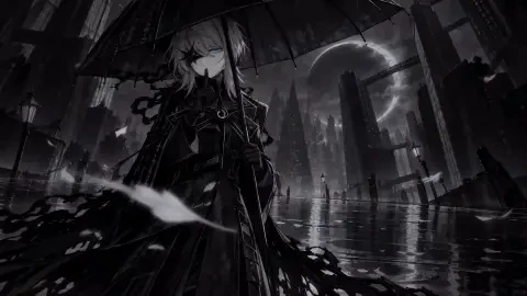 Silent Rain: Gothic City Live Wallpaper - Free Live Wallpaper